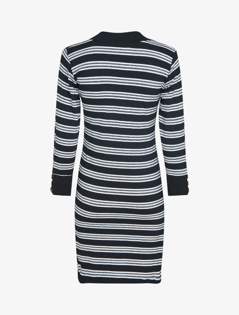 Robe à rayures irisées - noir - 2