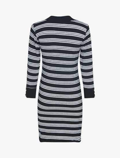 Robe à rayures irisées - noir - 2