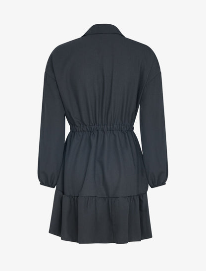 Robe patineuse boutonnée - noir - 3