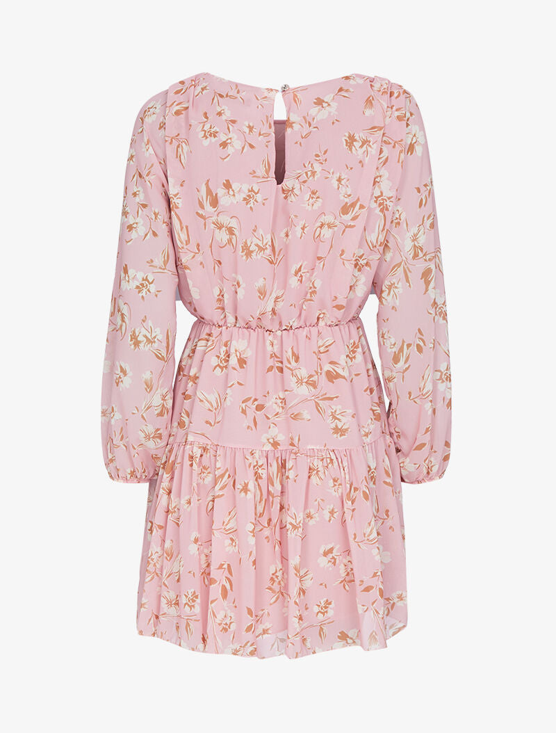 Robe patineuse à imprimé floral stylisé - rose - 2