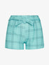 Short extra court à imprimé tartan - turquoise - 1