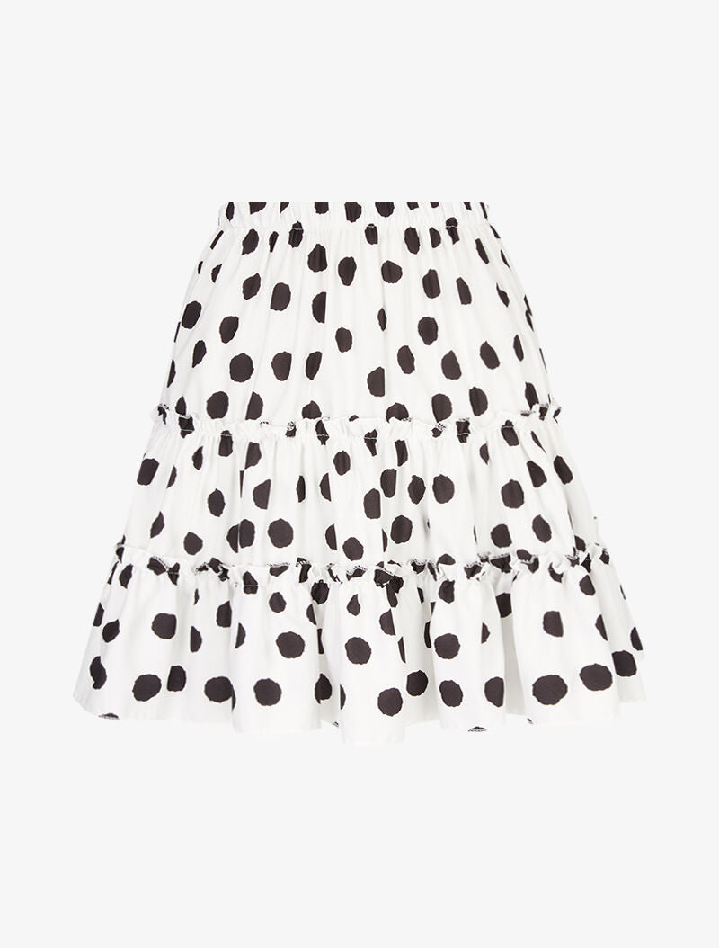 Jupe patineuse à imprimés - blanc - 2