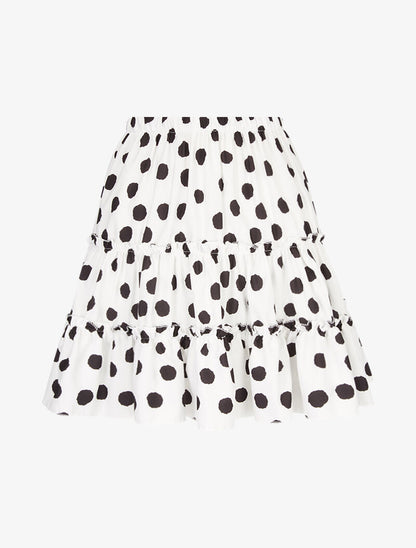 Jupe patineuse à imprimés - blanc - 2