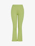 Pantalon flare à bords coupe franche - vert anis - 1