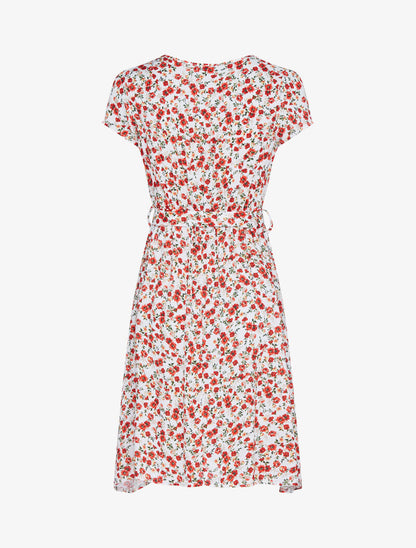 Robe patineuse à imprimé floral - ecru - 2