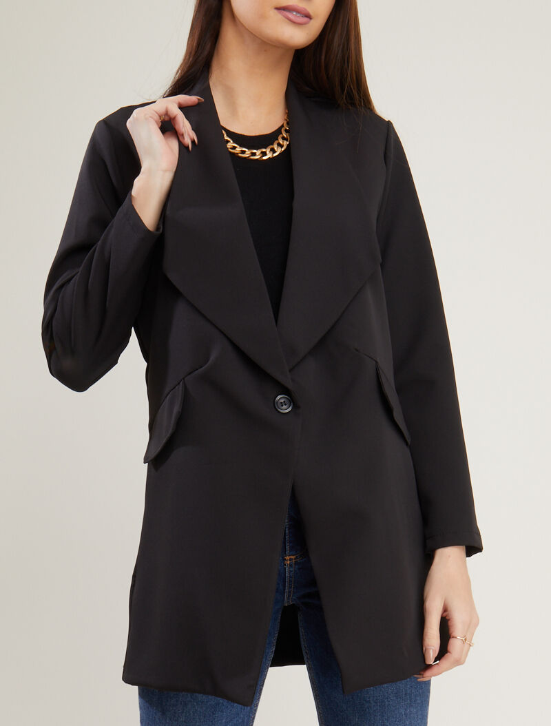 Exclusivité - Kaiia - Blazer habillé cintré à la taille - Noir Exclusivité - Kaiia - Blazer habillé cintré à la taille - Noir