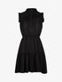 Robe patineuse à emmanchures volantées - noir - 1