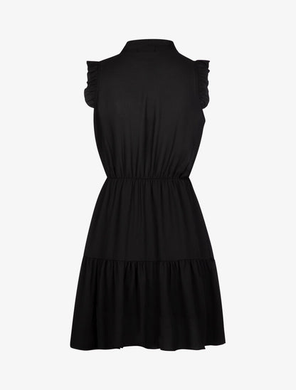 Robe patineuse à emmanchures volantées - noir - 2