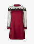Robe à haut de buste en tulle - bordeaux - 3