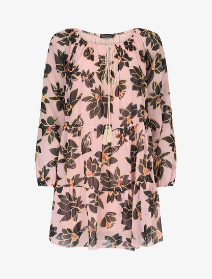 Robe trapèze à imprimé fleurs d&