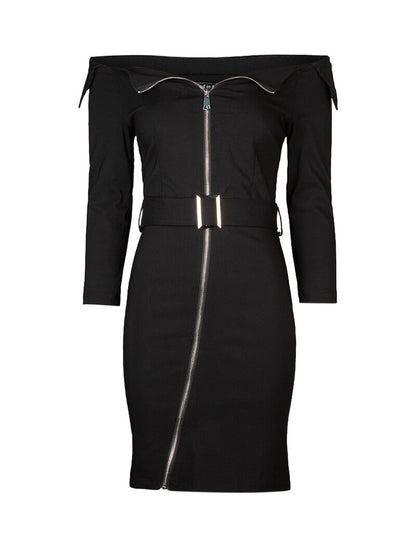 Robe fourreau zippée - noir - 3