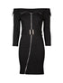 Robe fourreau zippée - noir - 3