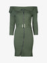 Robe fourreau zippée - kaki - 1