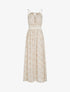 Robe à imprimé floral et crochet - beige - 1