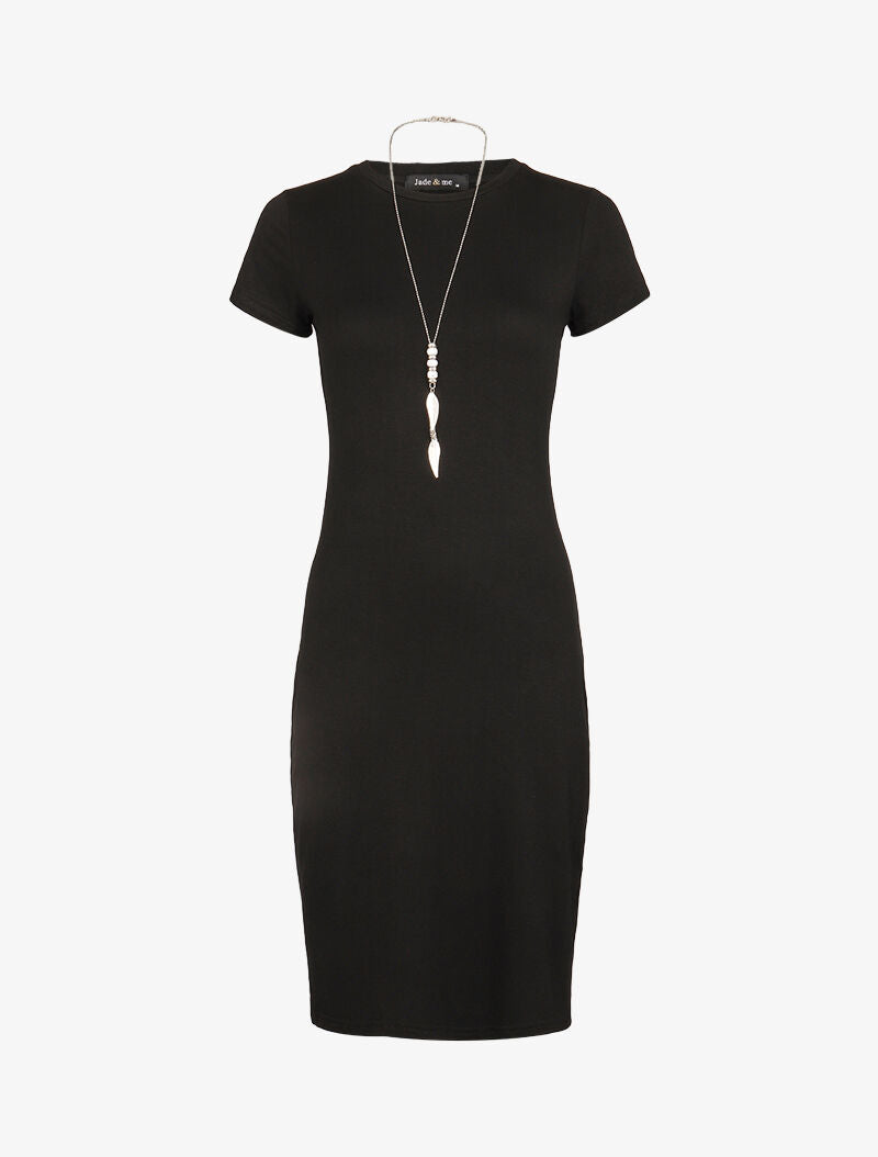 Robe t-shirt ajustée - noir - 1