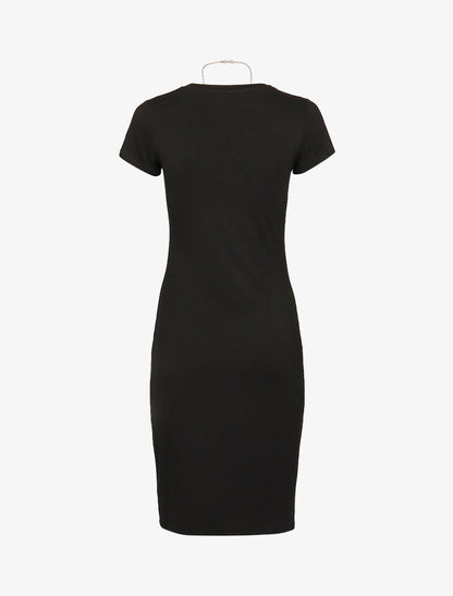 Robe t-shirt ajustée - noir - 2