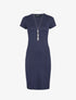 Robe t-shirt ajustée - marine - 1