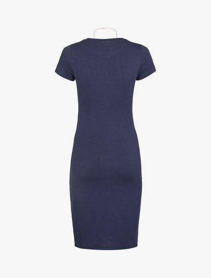 Robe t-shirt ajustée - marine - 2