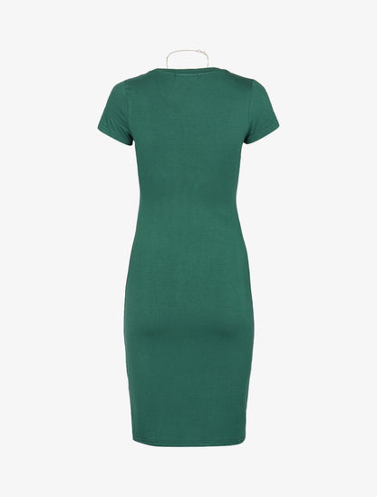 Robe t-shirt ajustée - vert bouteille - 2