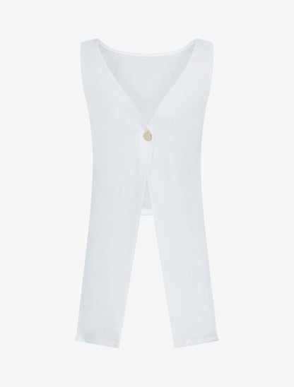 Top à dos style gilet - blanc - 4