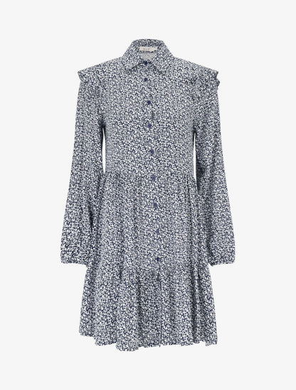 Tunique style chemise à imprimé baroque - marine - 3