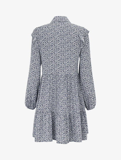 Tunique style chemise à imprimé baroque - marine - 2