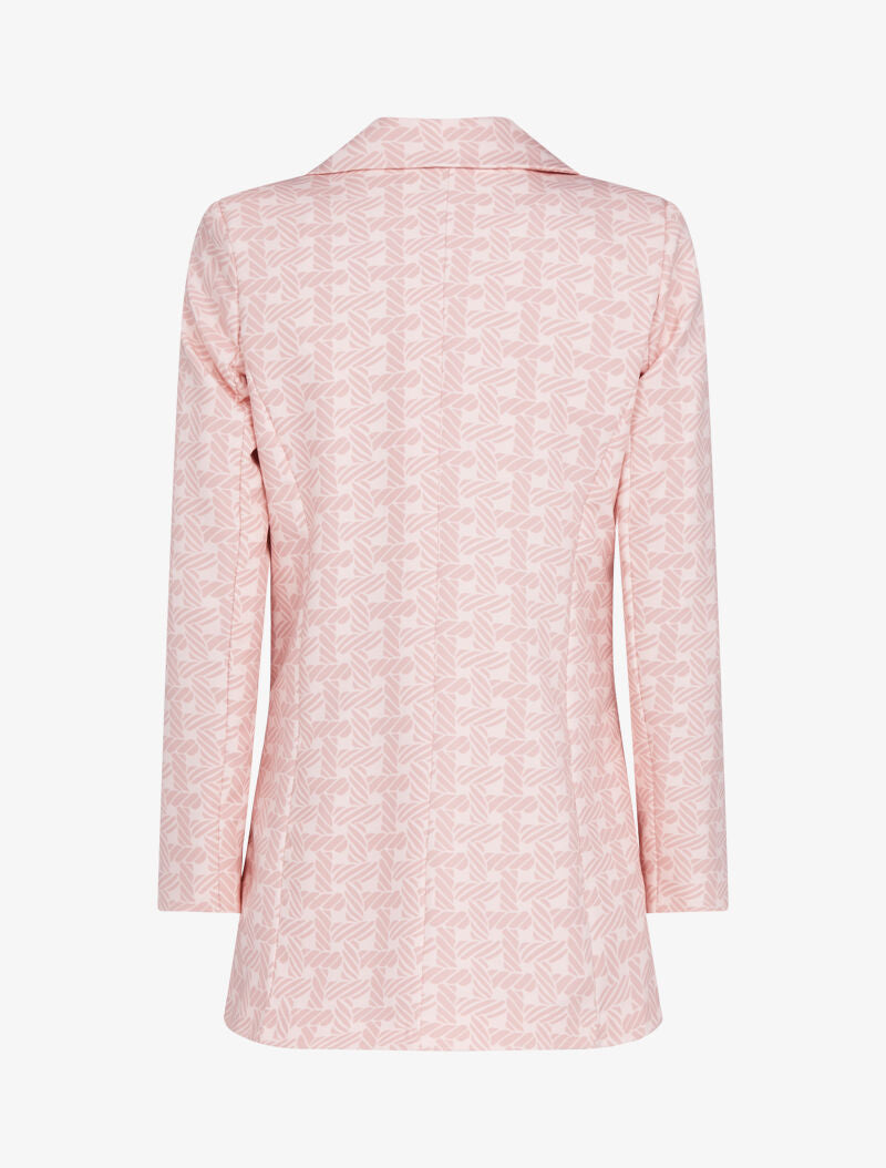 Blazer à imprimé graphique - rose - 2