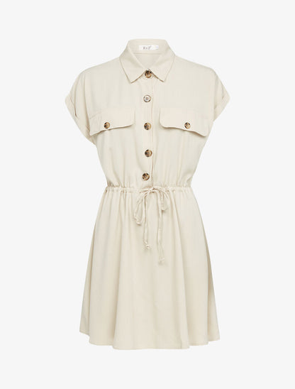 Robe à buste chauve souris - beige - 1