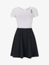 Robe color block avec broche - blanc - 1