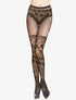 Collants effet culotte et bas dentelle - noir - 2