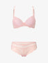 Ensemble à pois et à dentelle - rose - 3