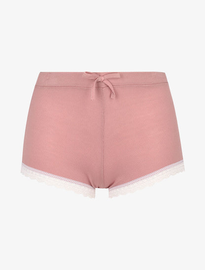 Ensemble caraco et shorty côtelés - rose - 4