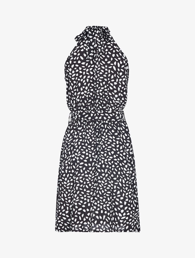 Robe cintrée à col américain - noir - 3