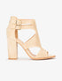 Sandales à claque stylisée piquetée - beige - 1