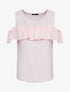 Top en voile à épaules dénudées - rose - 1