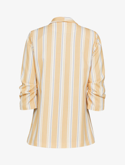 Blazer à manches plissées et rayures - pêche - 2