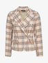 Blazer imprimé à boutons décoratifs - rose - 1