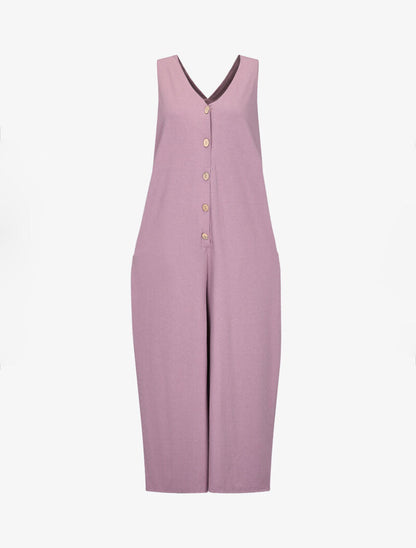 Combinaison 7/8 côtelée - lilas