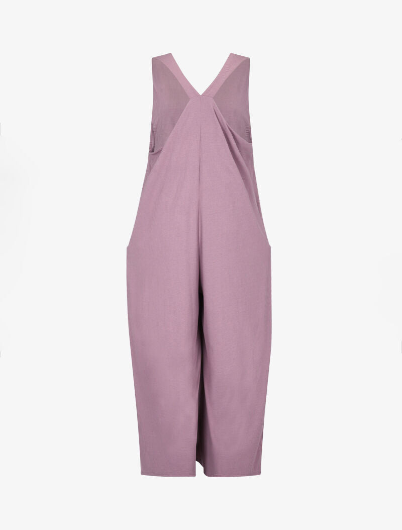 Combinaison 7/8 côtelée - lilas