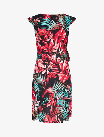 Robe portefeuille à buste volanté - noir - 3