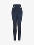 Pantalon taille empire à boutonnière - marine - 3