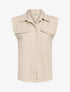 Top style chemise à épaulettes - beige - 1