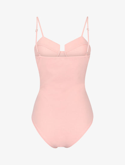 Body à décolleté corbeille - rose - 2