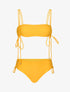 Bikini bandeau à liens - moutarde - 3