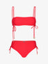 Bikini bandeau à liens - fushia - 3