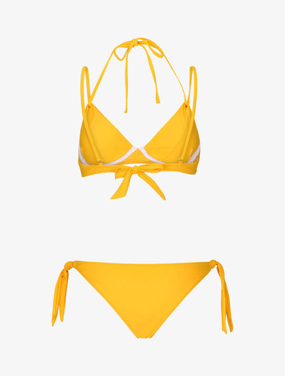 Bikini emboitant à jeu de liens - moutarde - 2