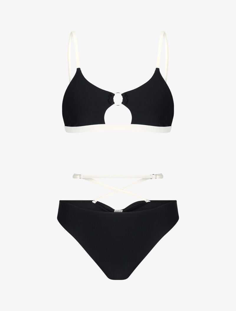 Bikini brassière à découpe - noir - 1