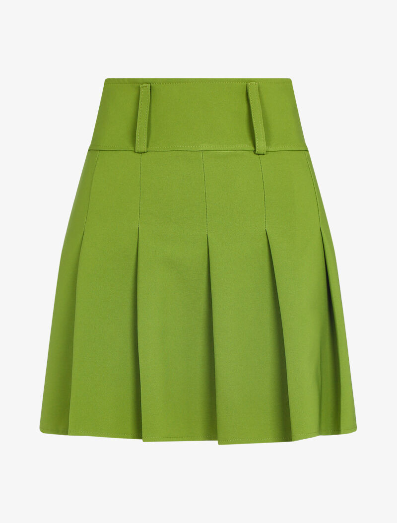 Mini jupe plissée - vert - 2