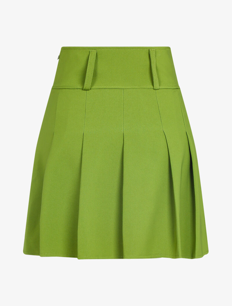 Mini jupe plissée - vert - 3