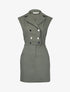 Robe sexy à buste style tailleur - kaki - 1